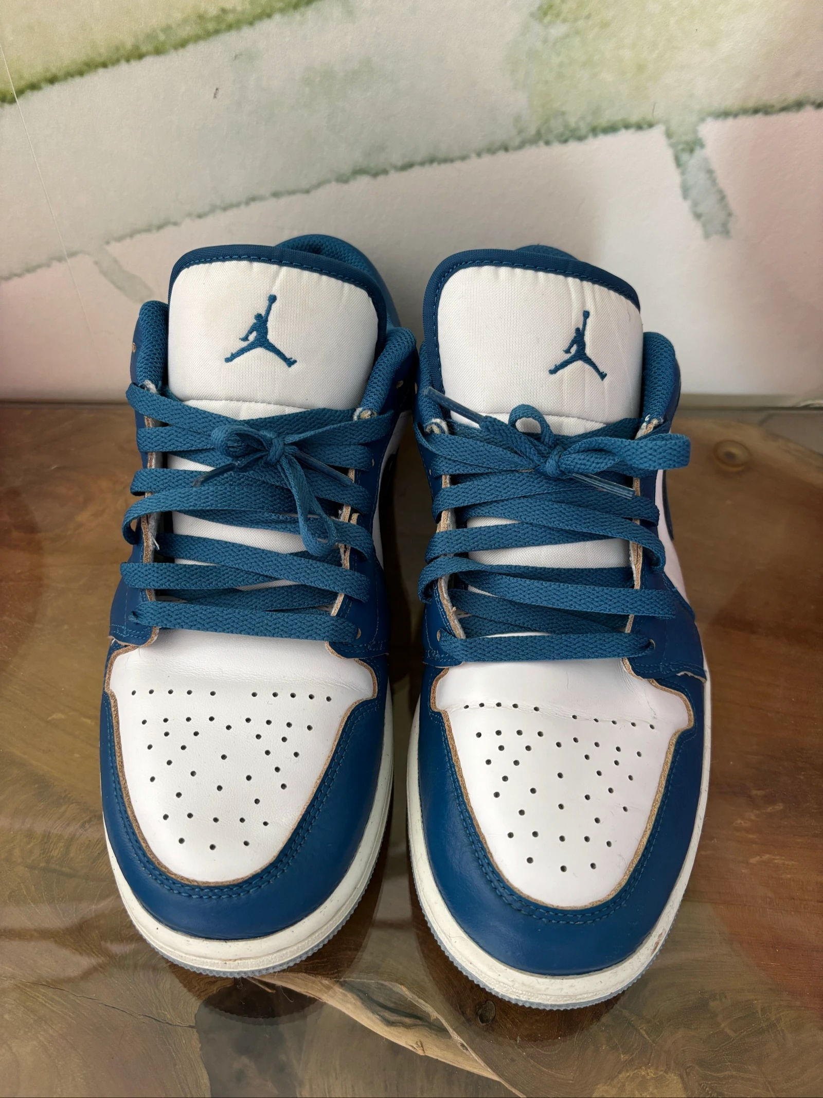 Zapatillas Nike Air Jordan 1 low azul blanco – photo 2
